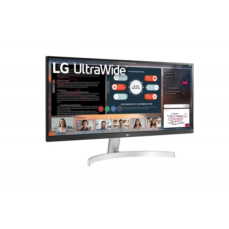 LG 29WN600-W, 29 UltraWide AG, IPS Panel, 5ms, CR 1000:1, 250 cd/m2, 21:9, 2560x1080, HDR 10, sRGB over 99% , Radeon FreeSync, 75Hz