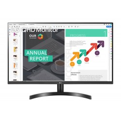 LG 32QN600-B, 32", QHD (2560x1440) IPS Display AG, sRGB 99%, 75Hz, 5ms, 1000:1, 350cd/m2, AMD FreeSync, HDR 10, Color Calibrated, Reader Mode, HDMI, DisplayPort, Headphone out, Tilt