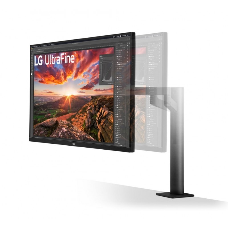 LG 32UN880-B, 31.5 UltraFine Ergo 4K, IPS AG, DCI-P3 95%, 5ms, 350 cd/m2, 1000:1, 3840x2160, HDR 10, USB Type-C, USB, HDMI, DisplayPort