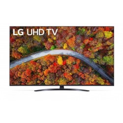 LG 50UP81003LR, 50" 4K UltraHD TV 3840 x 2160, DVB-T2/C/S2, webOS Smart TV, ThinQ AI, Quad Core Processor 4K, WiFi 802.11ac, HDR10, HLG, ALLM / HGiG,  AI Sound, Voice Controll, Wi-Di, Miracast / AirPlay 2,  HDMI, CI, LAN, USB, Bluetooth, Crescent Stand