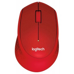 Logitech Wireless Mouse M330 Silent Plus, red