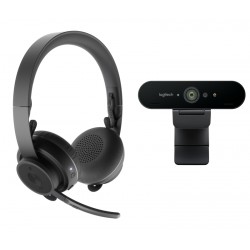 Logitech Pro Personal Video Collaboration Kit, Logitech Zone Wireless + Logitech Brio 4K Bundle