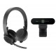 Logitech Pro Personal Video Collaboration Kit, Logitech Zone Wireless + Logitech Brio 4K Bundle, 991-000309