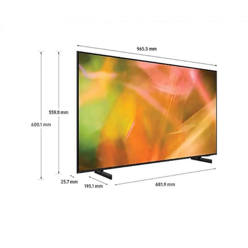 Samsung 43 43AU8072 4K UHD LED TV, SMART, Crystal Processor 4K, 2200 PQI, HDR 10+, Mega Contrast, Dolby Digital Plus , 4xHDMI, 2xUSB