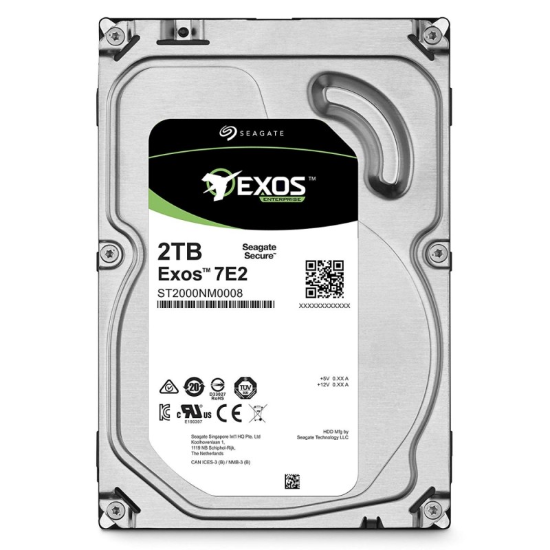 Seagate Exos 2TB 3.5-Inch SATA 6Gb/s 7200 RPM 128MB, ST2000NM0008