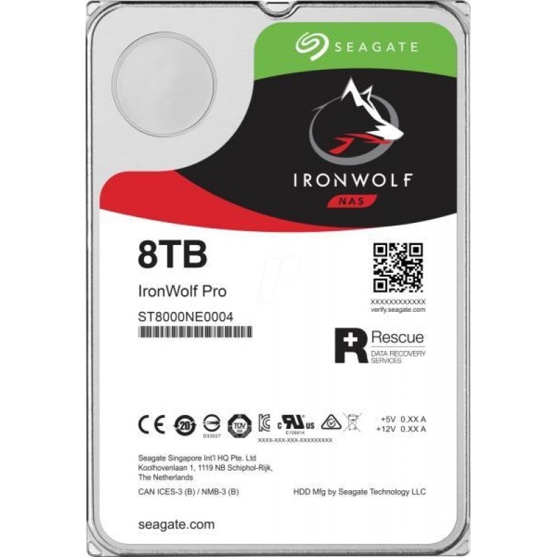 Seagate IronWolf Pro 8TB SATAIII/600, 7200rpm, 256MB cache, ST8000NE0004