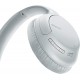 Sony Headset WH-CH710N, Bluetooth/NFC, Artificial Intelligence Noise Cancelling, Google/Siri voice assistant, white, WHCH710NW.CE7