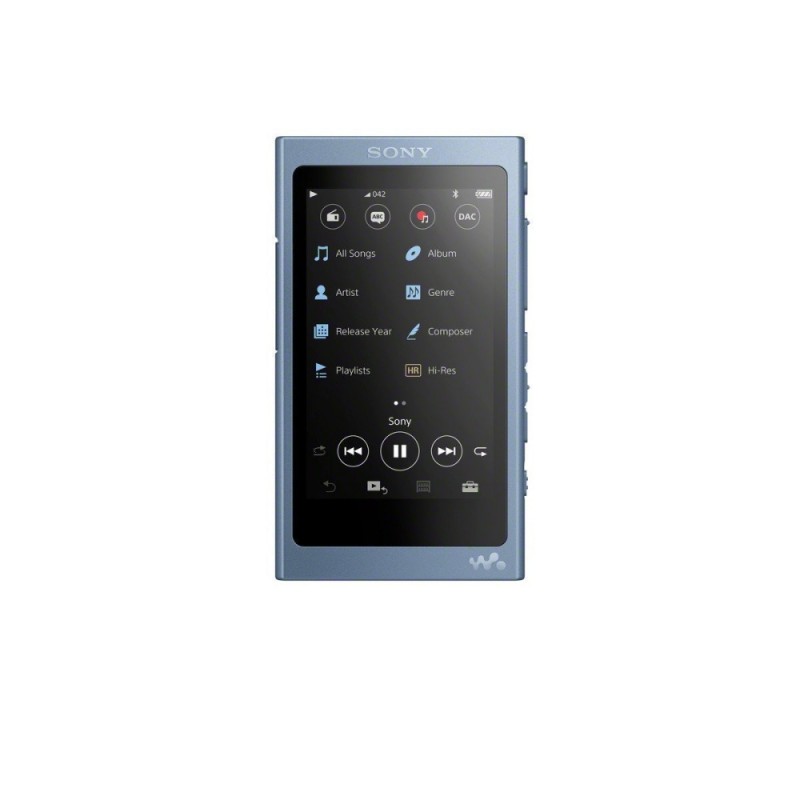 Sony NW-A45HN, 16GB, Hi-Res Audio, 7.8cm screen, NFC/Bluetooth, Noise Cancelling headphones, blue, NWA45HNL.CEW