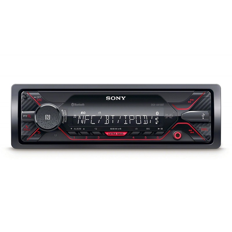 Sony DSX-A410BT In-car Media Receiver with USB, Red illumination, DSXA410BT.EUR