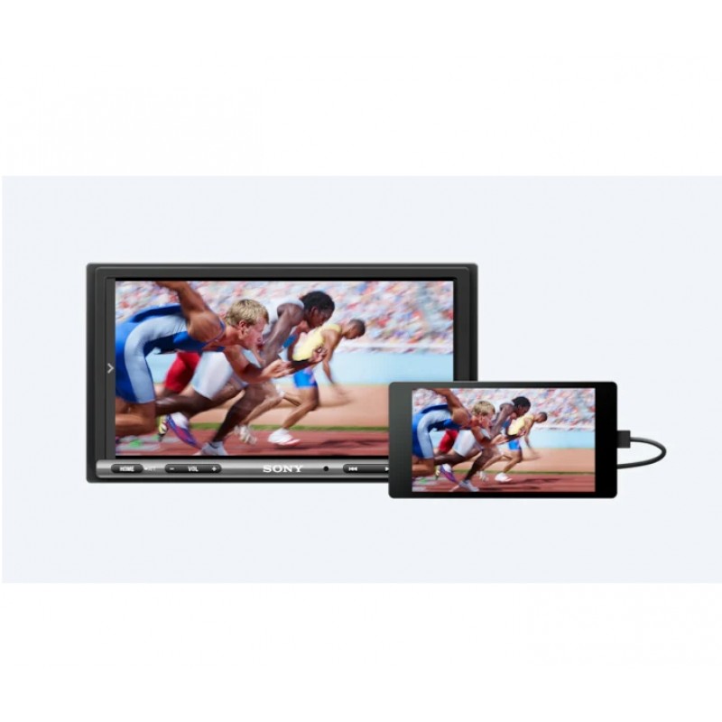 Sony XAV-AX3250 17.6 cm DAB Media Receiver with WebLink Cast, XAVAX3250NA.EI