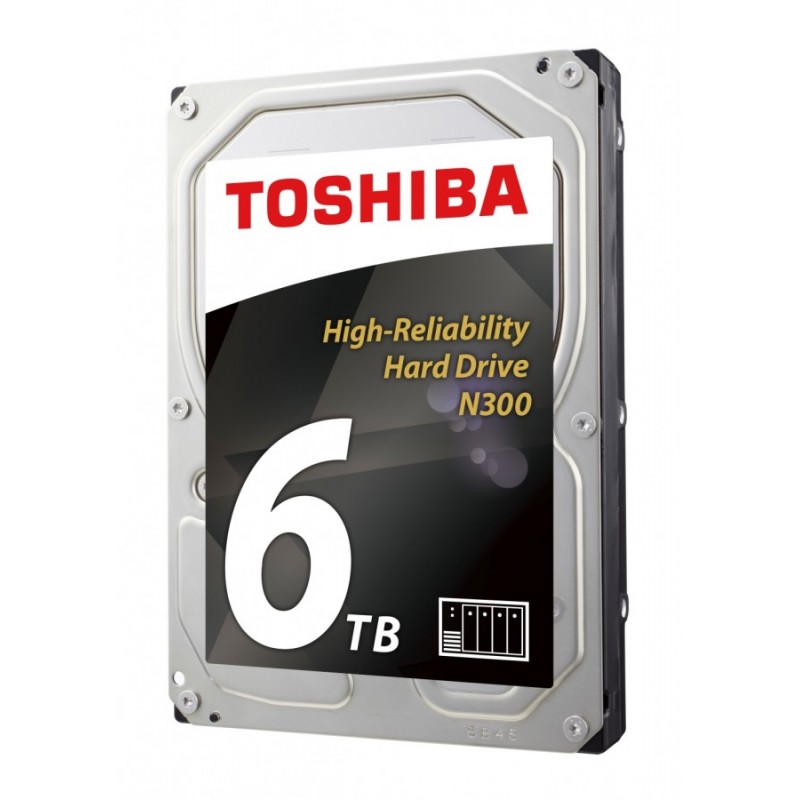Toshiba N300 NAS - High-Reliability Hard Drive 6TB BULK, HDWN160UZSVA