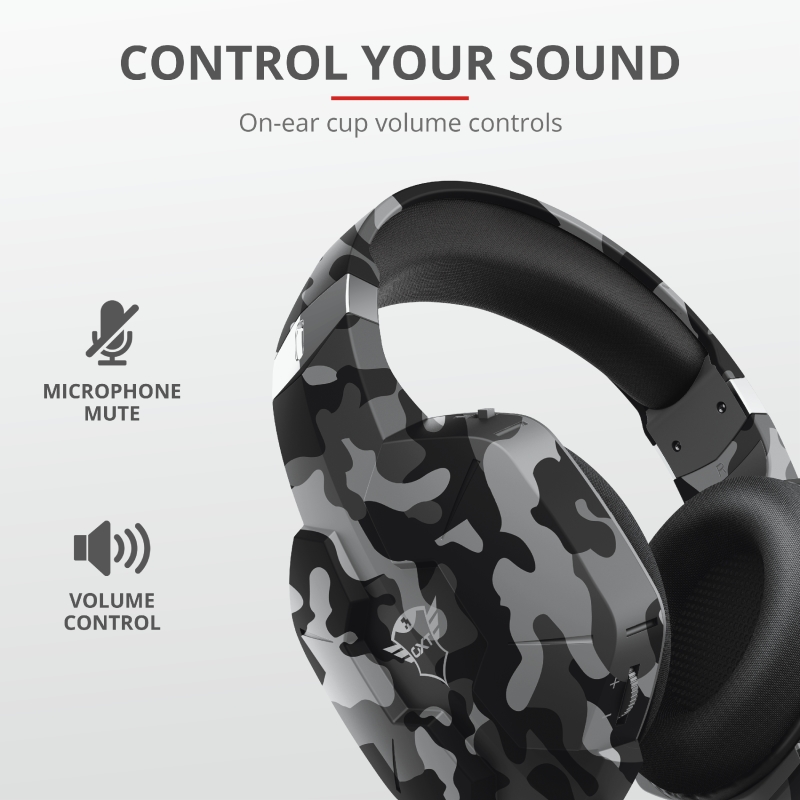 TRUST GXT 323K Carus Gaming Headset Black Camo, 24320