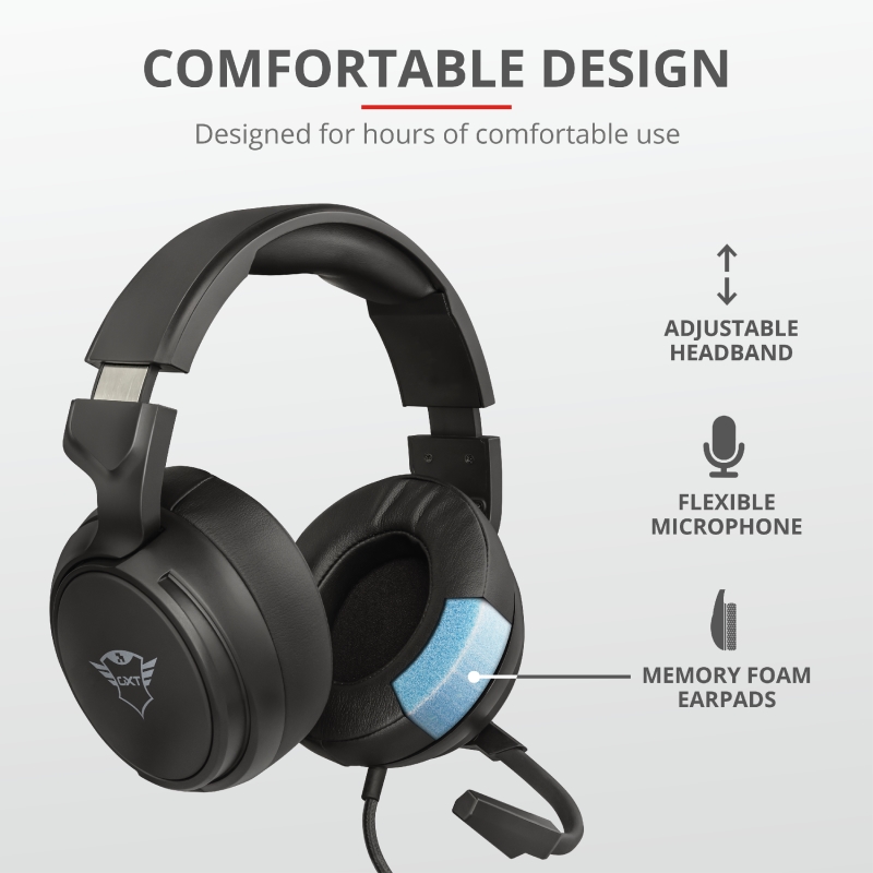 TRUST GXT 433 Pylo Multiplatform Gaming Headset, 23381