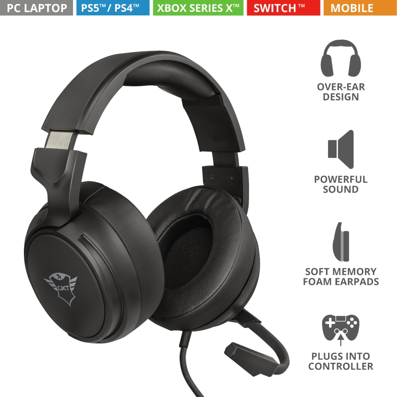 TRUST GXT 433 Pylo Multiplatform Gaming Headset, 23381