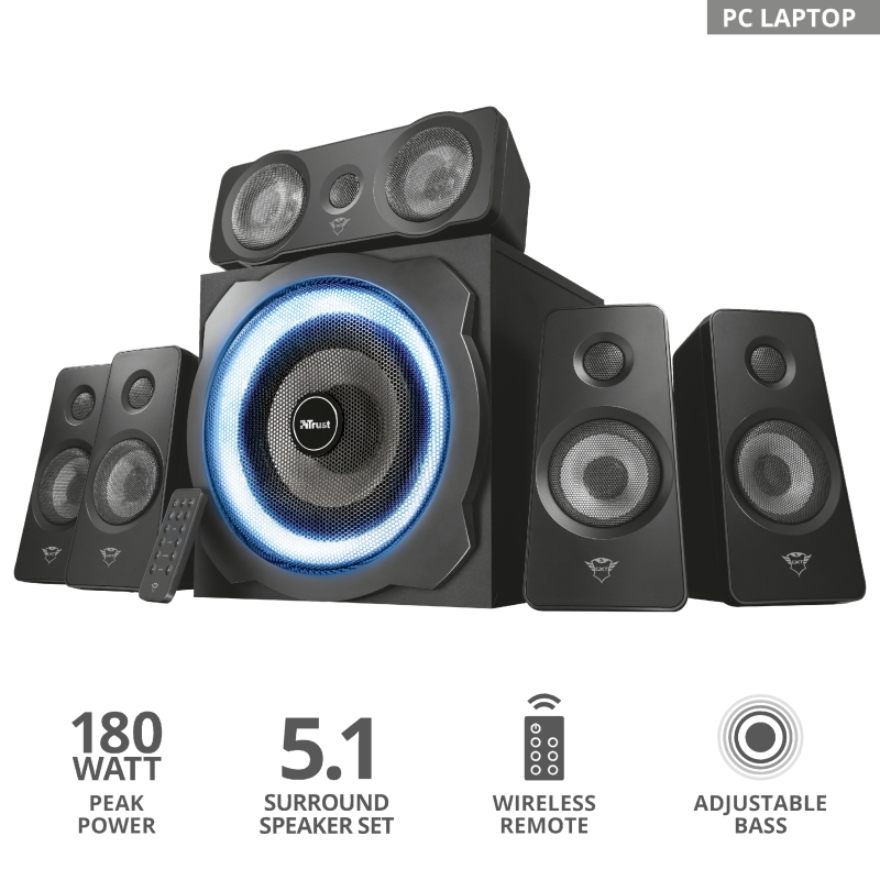 TRUST GXT 658 Tytan 5.1 Surround Speaker System, 21738