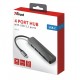 TRUST Halyx Alum. USB-C to 4-Port USB3.2 Hub, 23328