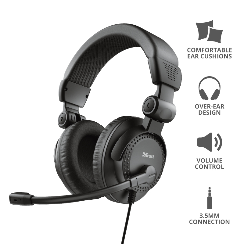 TRUST Como Headset for PC and laptop, 21658
