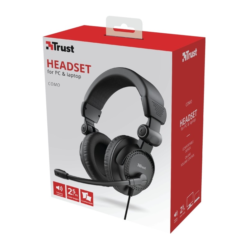 TRUST Como Headset for PC and laptop, 21658