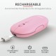 TRUST Puck Wireless & BT Rechargeable Mouse Pink, 24125