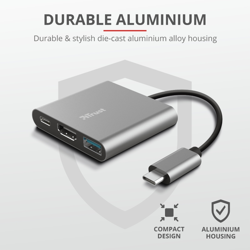 TRUST Dalyx 3-IN-1 USB-C Adapter, 23772