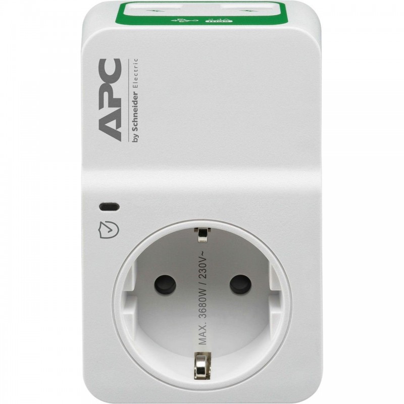 AEssential SurgeArrest 1 Outlet 230V, 2 Port USB Charger, Germany-PM1WU2-GR