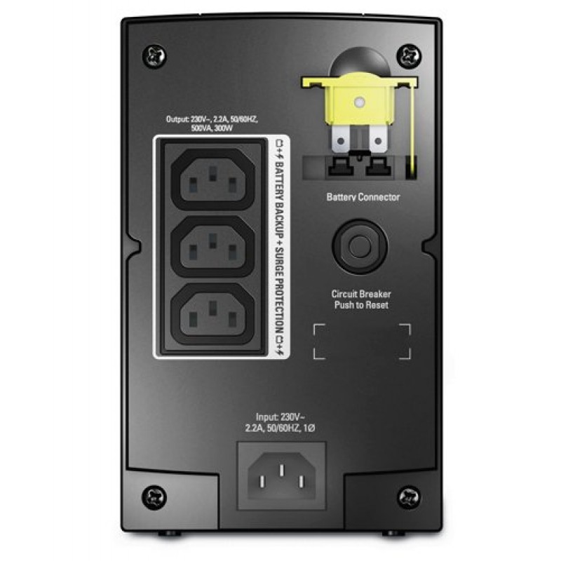 ABack-UPS 500VA,AVR, IEC outlets , w/o USB  connectivity-BX500CI