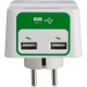 AEssential SurgeArrest 1 Outlet 230V, 2 Port USB Charger, Germany-PM1WU2-GR