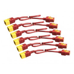 APower Cord Kit 6 EA LockingC19 TO C20 1.2M 4FT Red