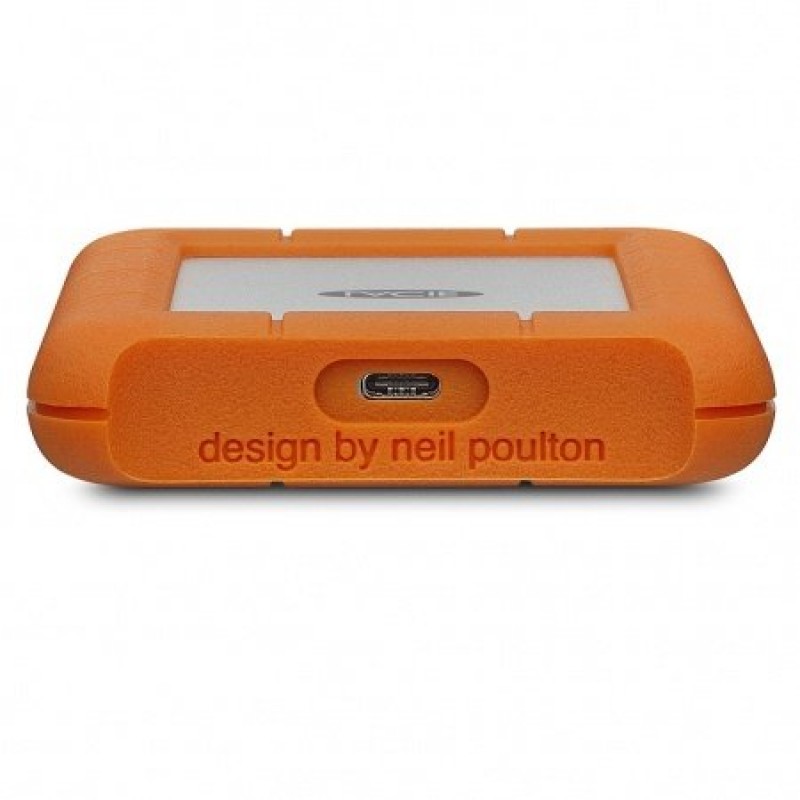 Lacie 2TB Rugged USB-C - Silver/Orange-STFR2000800