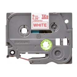 BROTHER P-Touch TZE-222 red on white 9mm