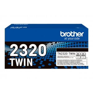 BROTHER TN2320 TWIN-pack black toners BK 2600pages/cartridge