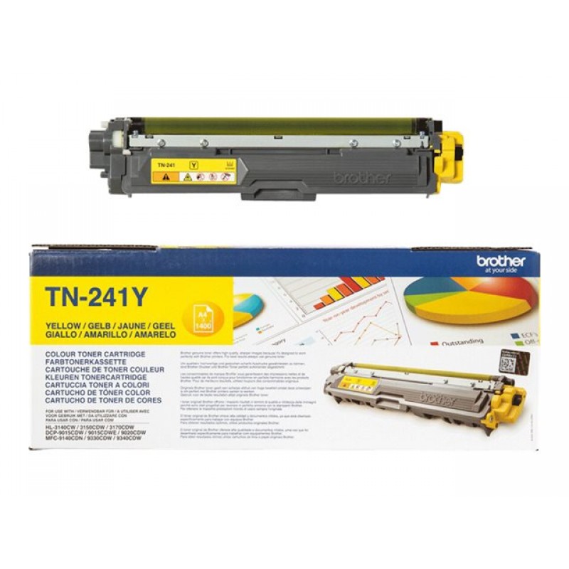 BROTHER TN241Y Brother TN241Y Toner yellow ptr HL3140CW/3150/3170/DCP9020/MFC9140CDN - 1.400 p-TN241Y