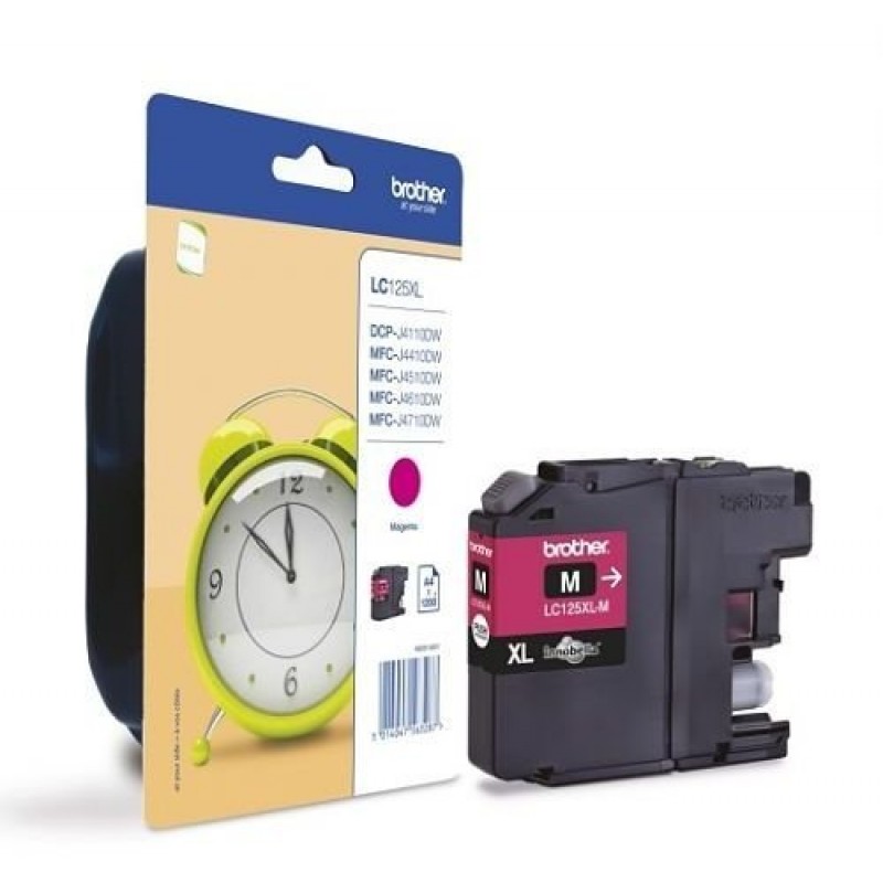 Magenta ink cartridge BROTHER for Brother MFCJ4410DW / 4510DW/ J6920DW, MFCJ6520DW1200 стр.-LC125XLM