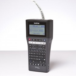P-Touch BROTHER Labelling system PTH500, Handheld, Standard style QWERTY keyboard, TZ tapes 3.5 to 24 mm, Li-ion battery optional, 30mm/sec. (AC adapter), backlight graphic LCD,  Auto Cutter, PT Editor software