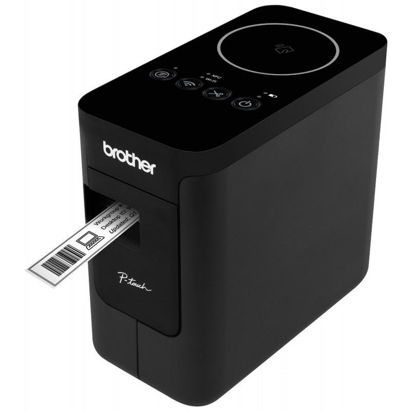 P-Touch BROTHER Labelling system PTP750W, Desktop, Plug&Play, TZ tapes 3.5 to 24 mm, Print up to 30mm/sec, Option for Battery (alkaline/NiMH/Li-ion)&adapter, Editor Lite & Editor 5.1, NFC walk up&print-PTP750WYJ1
