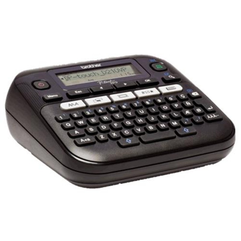 P-Touch Labelling System BROTHER PTD210VP, Desktop, QWERTY keyboard, TZ tapes 3.5 to 12 mm, 0mm/s print speed, Graphic Display, Template library, Flat keyboards,1TZE231(4m), Adapter AC, Carry Case-PTD210VPYJ1