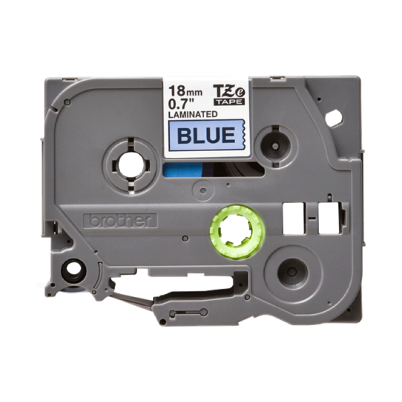 TZ Tape BROTHER 18mm Black on Blue, Laminated, 8m lenght, for P-Touch-TZE541