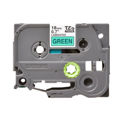 TZ Tape BROTHER 18mm Black on Green, Laminated, 8m lenght, for P-Touch