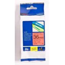 TZ Tape BROTHER 36mm Black on Red, Laminated, 8m lenght, for P-Touch