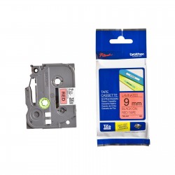 TZ Tape BROTHER 9mm Black on Red, Laminated, 8m lenght, for P-Touch