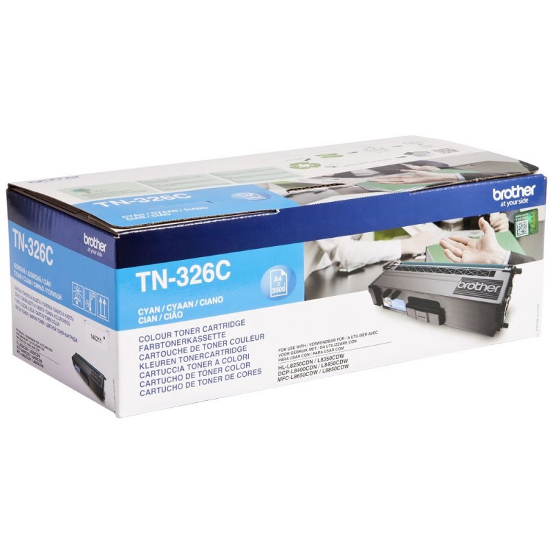 Toner Cyan cartridge BROTHER (4000 p.) for DCP L8400CDN, L8450CDW; HL-L8250CDN, L8350CDW, L8350CDWT; MFC L8650CDW, L8850CDW-TN326C
