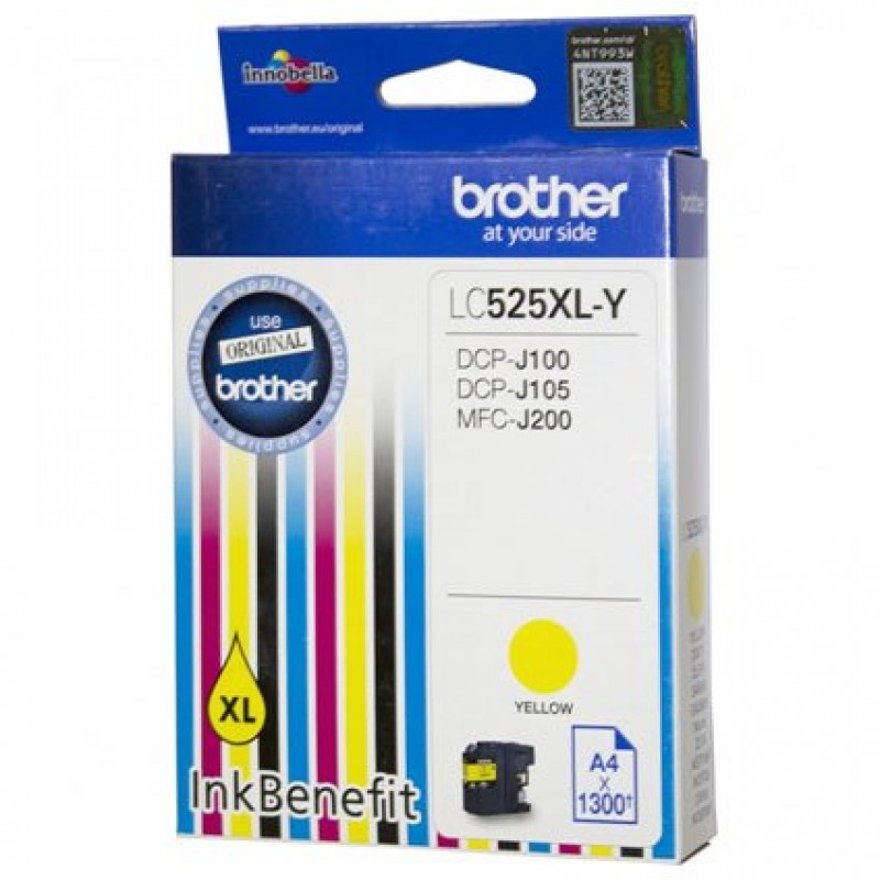 Yellow Ink Cartridge BROTHER for DC 100 / DC 105 (1300 pages)-LC525XLY