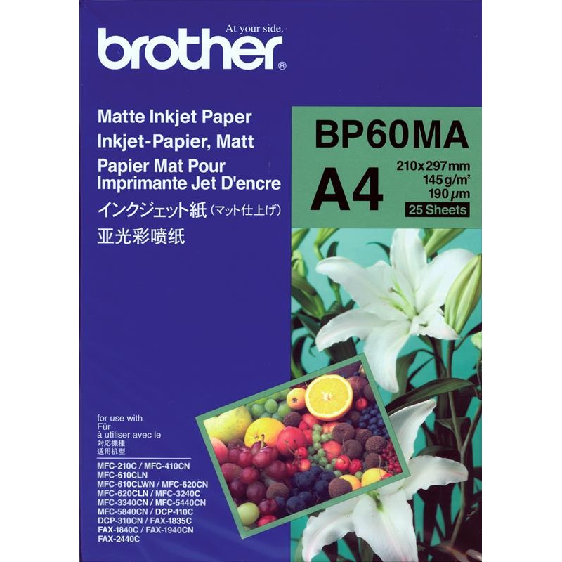 Paper BROTHER 25 sheets Matte Paper  A4-BP60MA
