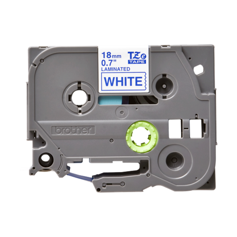 TZ Tape BROTHER 18mm Blue on White, Laminated, 8m lenght, for P-Touch-TZE243