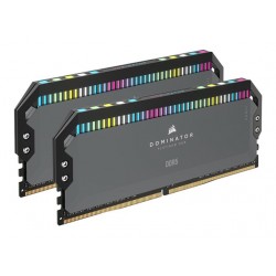 CORSAIR DOMINATOR PLATINUM RGB 64GB 2x32GB DDR5 5200MT/s DIMM Unbuffered 40-40-40-77 Std PMIC AMD EXPO Cool Grey Heatspreader 1.25V
