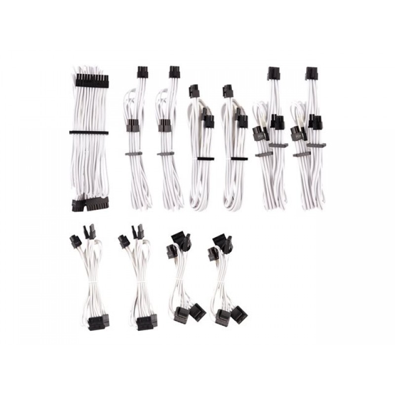 CORSAIR Premium Individually Sleeved DC Cable Pro Kit Type 4 White, CP-8920224