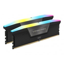 CORSAIR VENGEANCE RGB 32GB 2x16GB DDR5 5600MHz DIMM Unbuffered 40-40-40-77 XMP 3.0 Black Heatspreader RGB LED 1.25V