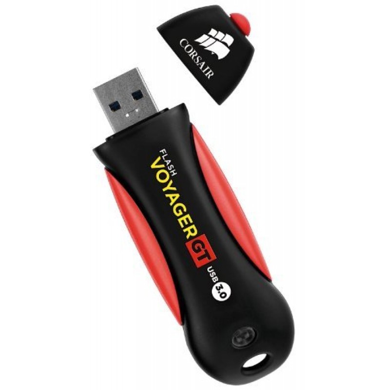 Corsair Voyager GT USB 3.0 128GB, Read 230MBs-Write 160MBs, Plug and Play-CMFVYGT3C-128GB