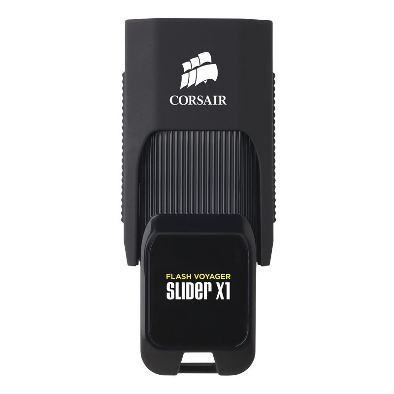 Corsair Voyager Slider X1 USB 3.0 64GB, Capless Design, Read 130MBs, Plug and Play-CMFSL3X1-64GB