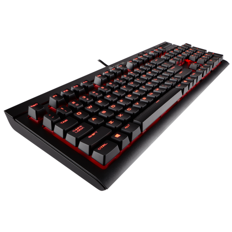 Геймърска клавиатура Corsair K68 Mechanical (устойчива на заливане, Red Backlit, Cherry MX Red, US layout) Black-CH-9102020-NA